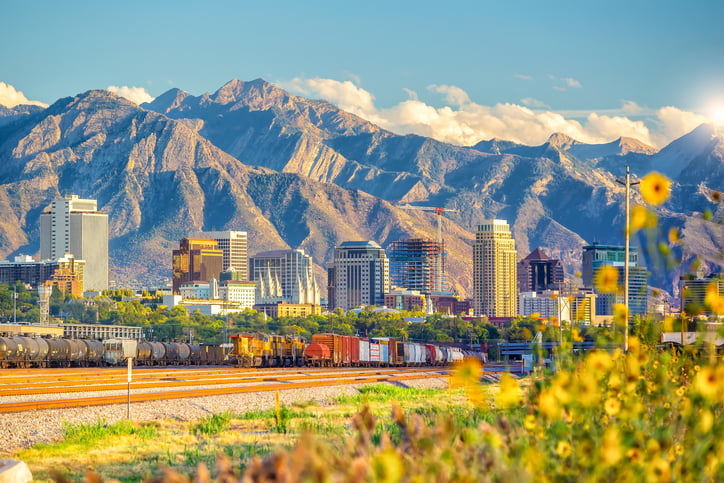 Utah-Downtown-Salt-Lake-City-Skyline-at-Sunset